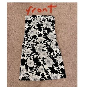 CRISP tube B&W floral dress
